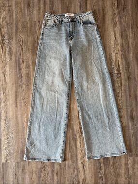 Just Black Denim Light Wash Wide Leg Jeans Size 26